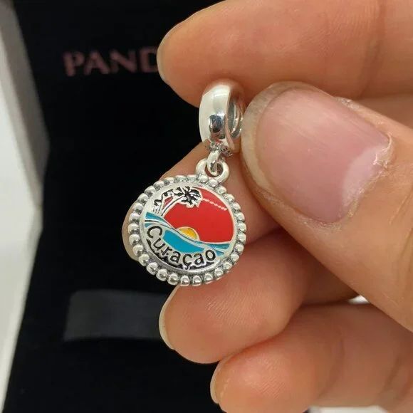 ✨🔥Pandora Curacao Beach Travel Exclusive Dangle Charm Pendant - Picture 2 of 5
